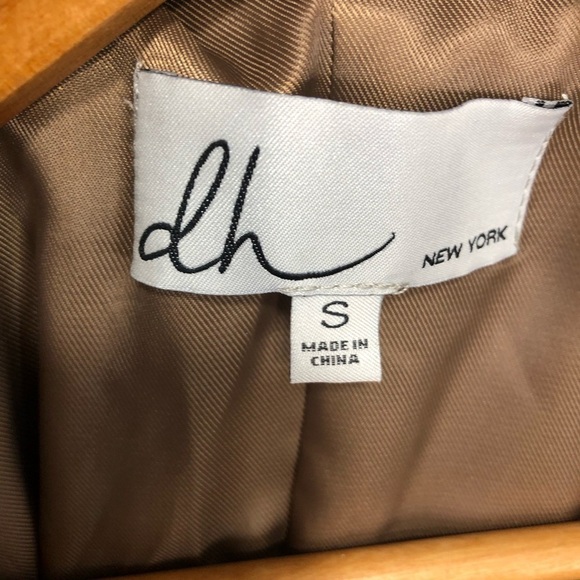 dh New York Addie Jacket Toggle Women's S Wool Blend Cropped Faux Sherpa Collar - Picture 12 of 13